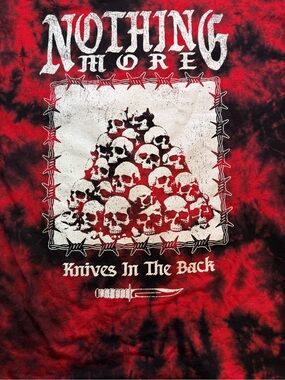 Nothin More Carnal Tour 2025 “Knives In The Back" Red Tie-Dye (L)